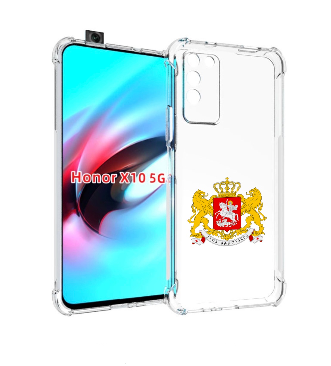 

Чехол MyPads герб-грузии для Honor X10, Прозрачный, Tocco