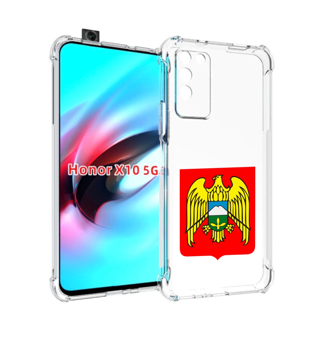 

Чехол MyPads герб-кабардино-балкария-нальчик для Honor X10, Прозрачный, Tocco