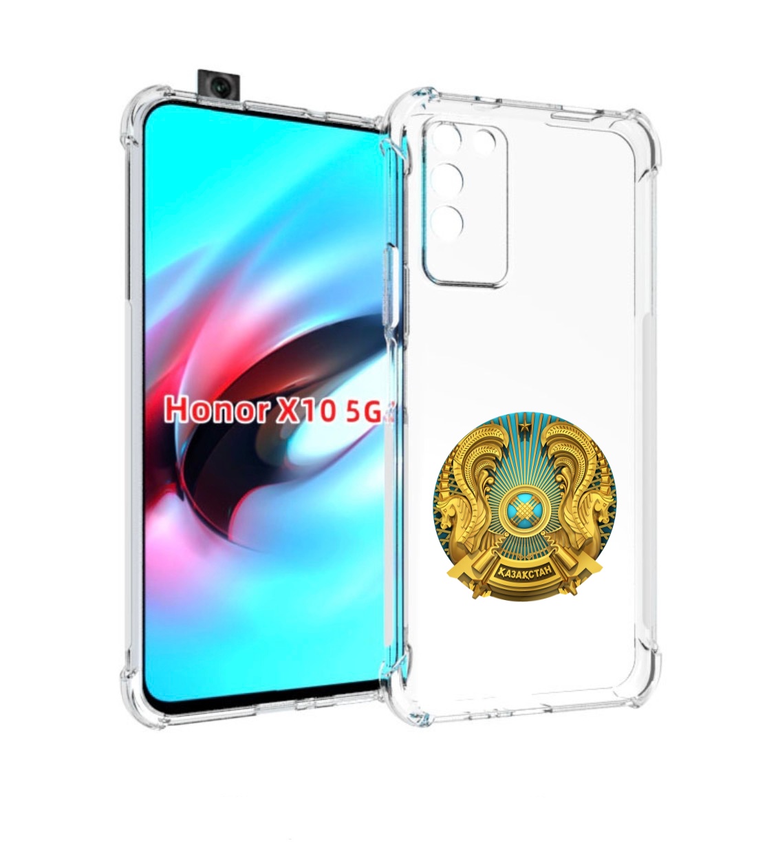 

Чехол MyPads герб-казахстана для Honor X10, Прозрачный, Tocco