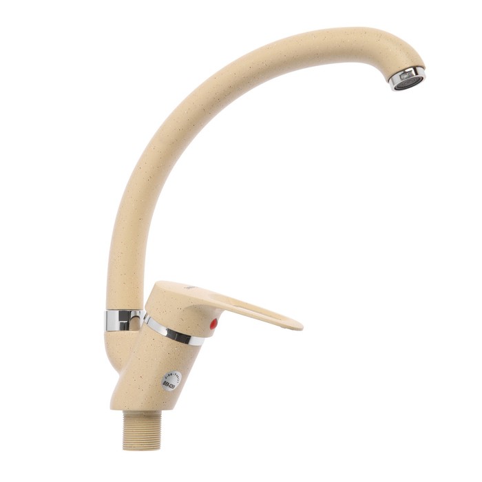 

Смеситель для кухни "Эверест" B59-0269, однорычажный, высокий излив, бежевый