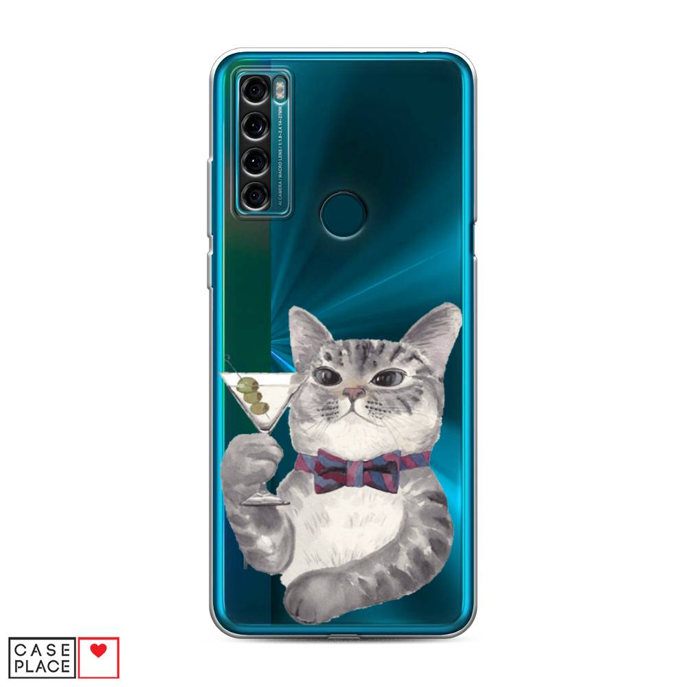 

Силиконовый чехол "Кот джентльмен" на TCL 20 SE, Кот джентльмен