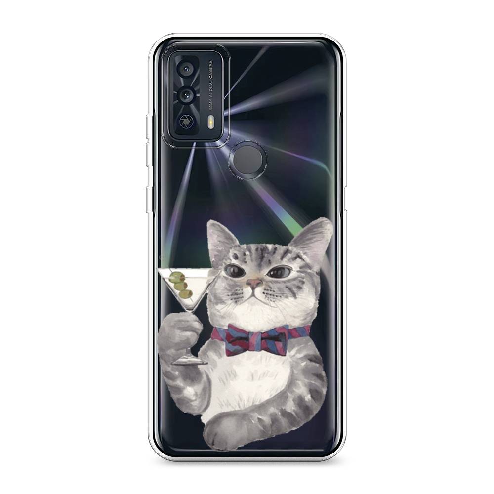 

Силиконовый чехол "Кот джентльмен" на TCL 20B, Кот джентльмен