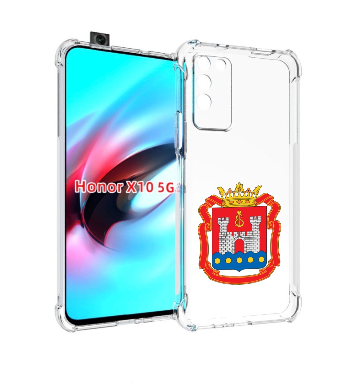 

Чехол MyPads герб-калининградская-область для Honor X10, Прозрачный, Tocco