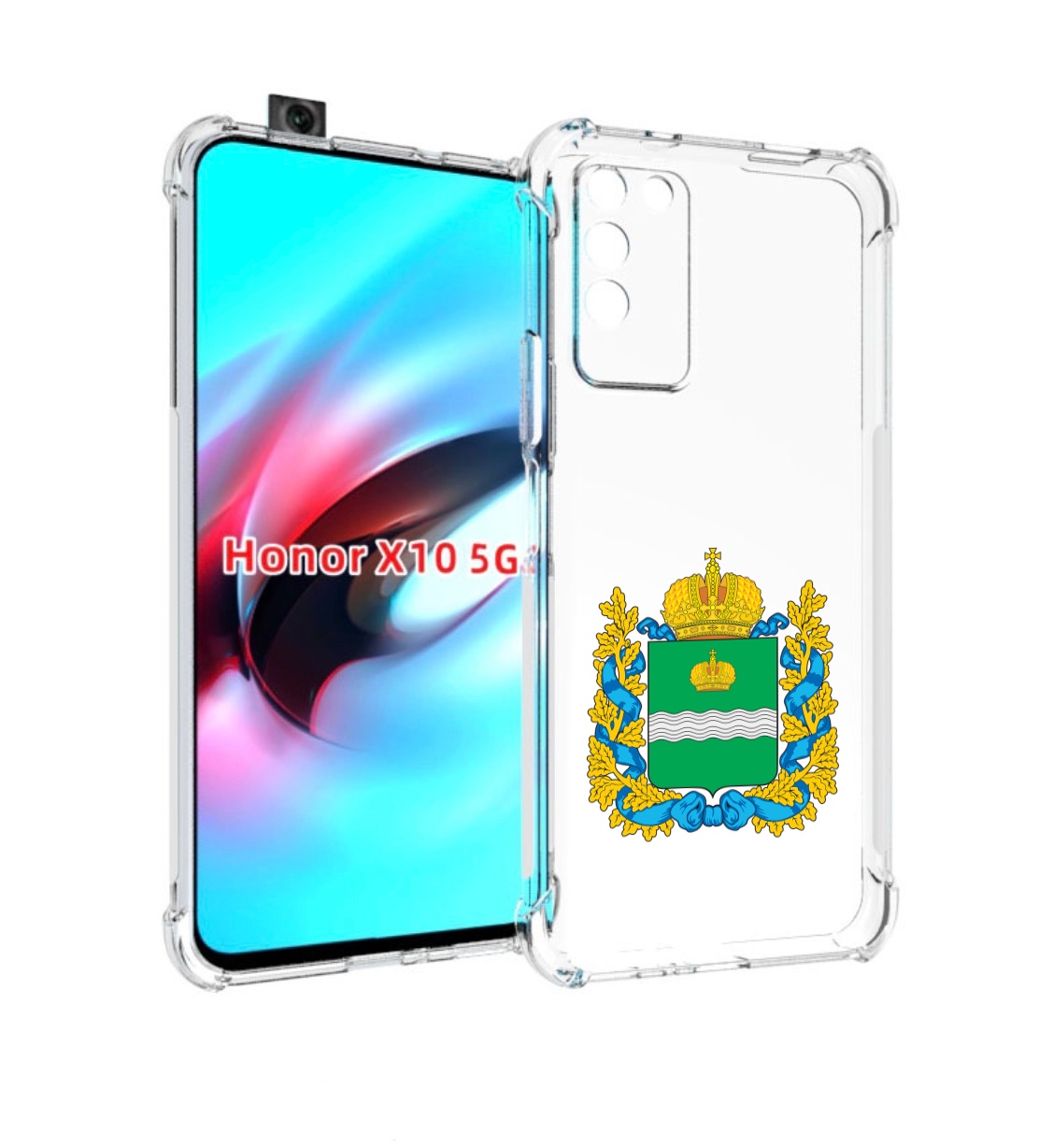 

Чехол MyPads герб-калужскои-области для Honor X10, Прозрачный, Tocco