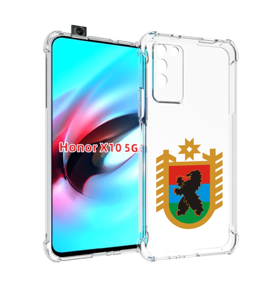 

Чехол MyPads герб-карелия-петрозаводск для Honor X10, Прозрачный, Tocco