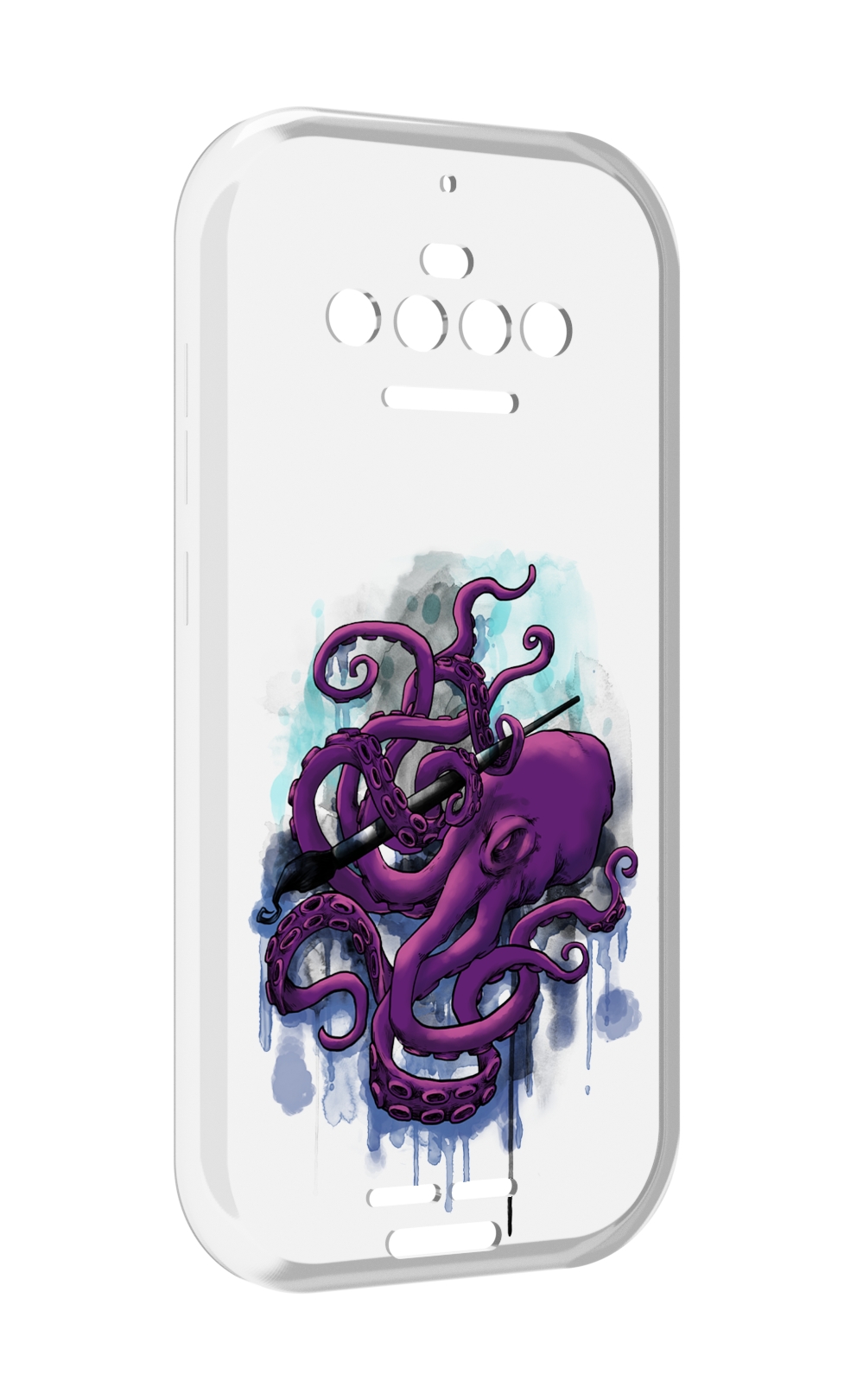 

Чехол MyPads фиолетовый осьминог для Oukitel F150 R2022, Прозрачный, Tocco