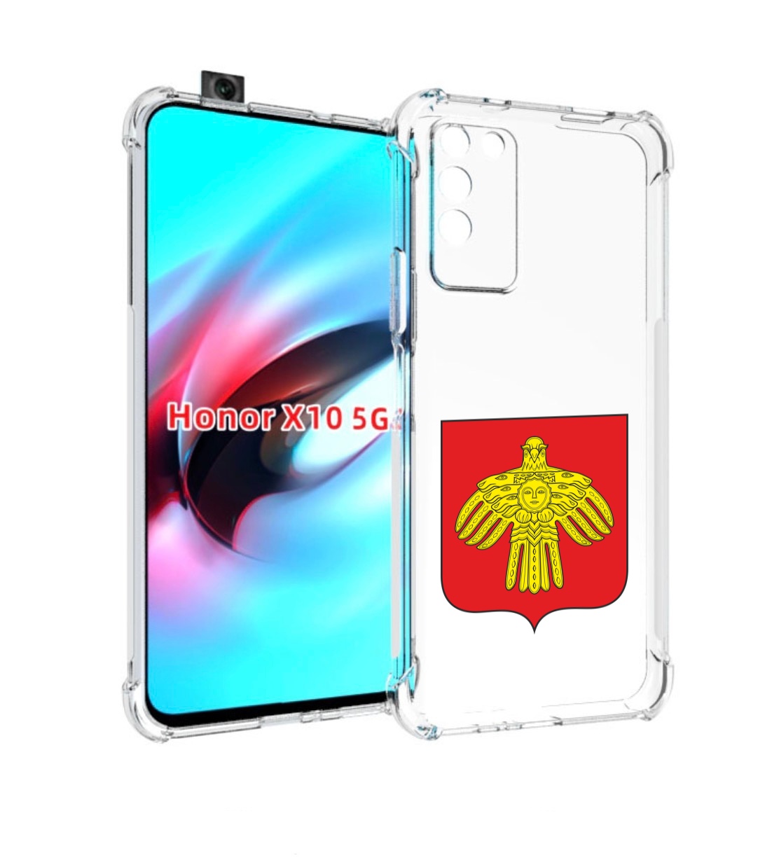 

Чехол MyPads герб-коми-сыктывкар для Honor X10, Прозрачный, Tocco