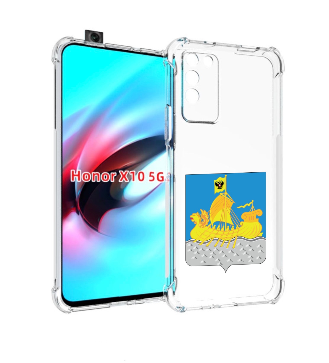 

Чехол MyPads герб-косромская-область для Honor X10, Прозрачный, Tocco