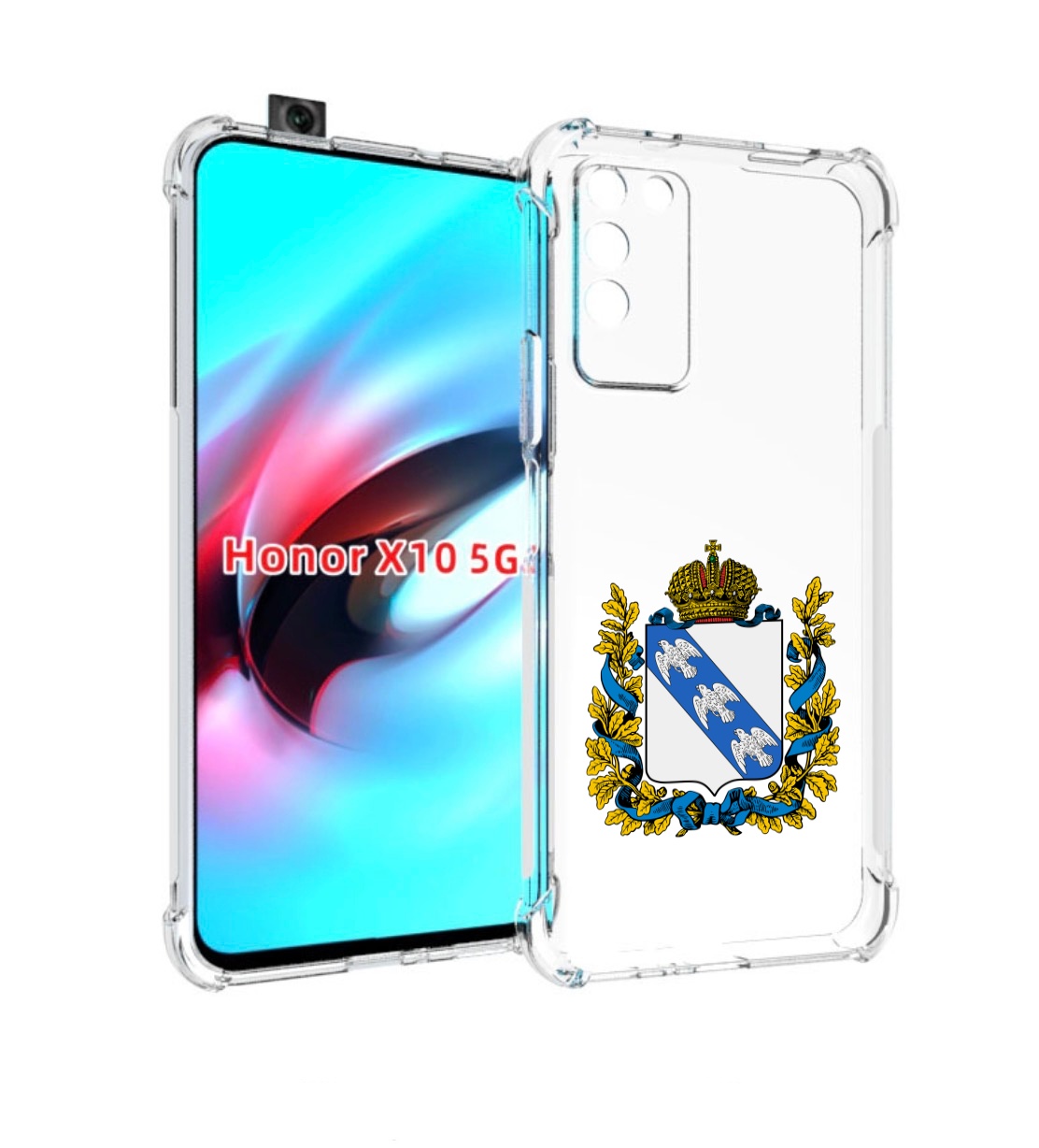 

Чехол MyPads герб-курская-область для Honor X10, Прозрачный, Tocco