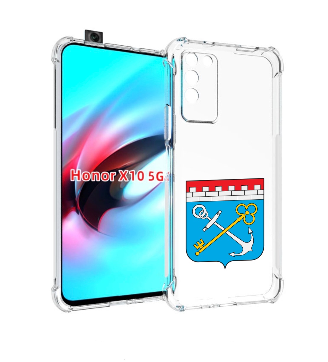 

Чехол MyPads герб-ленинградская-область-питер для Honor X10, Прозрачный, Tocco