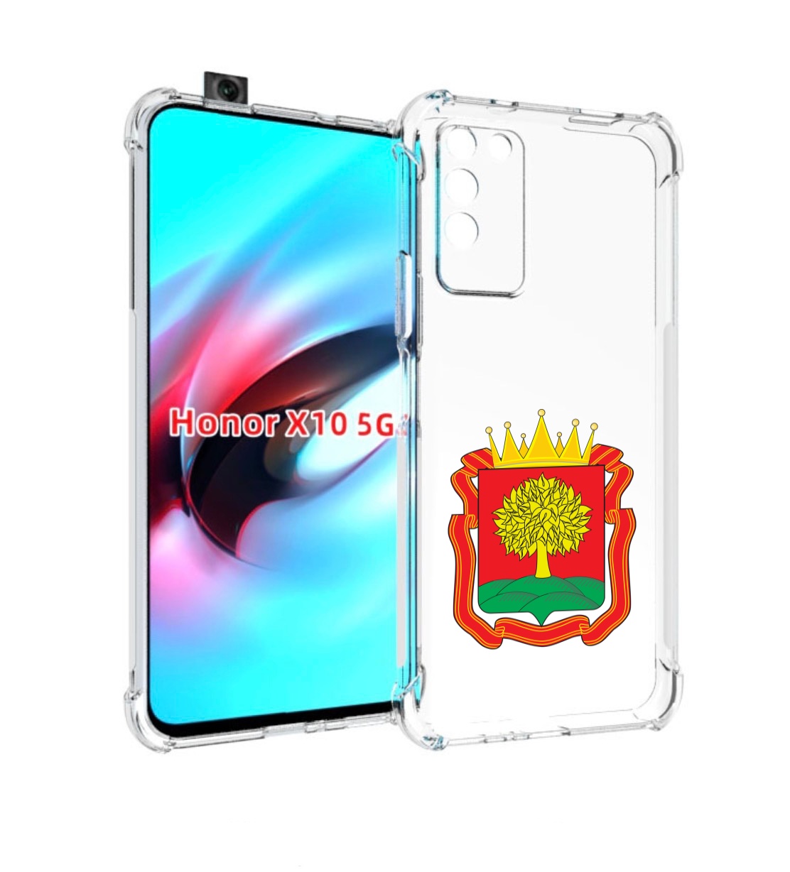 

Чехол MyPads герб-липецкая-область для Honor X10, Прозрачный, Tocco