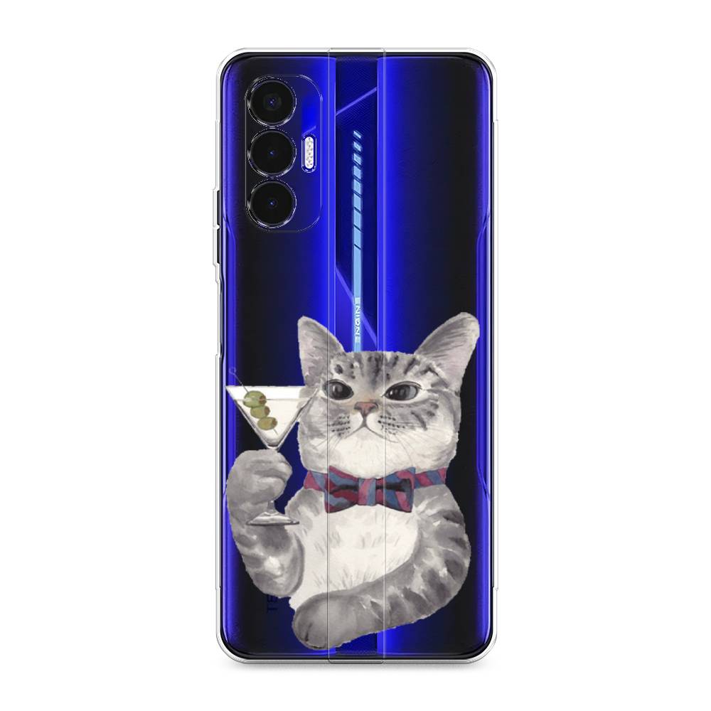 

Силиконовый чехол "Кот джентльмен" на Tecno Pova 3, Кот джентльмен