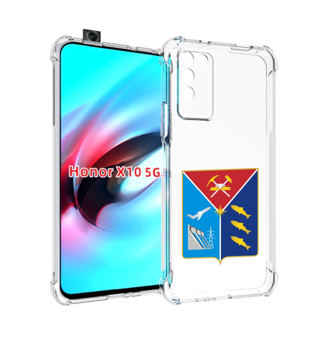

Чехол MyPads герб-магаданская-область для Honor X10, Прозрачный, Tocco