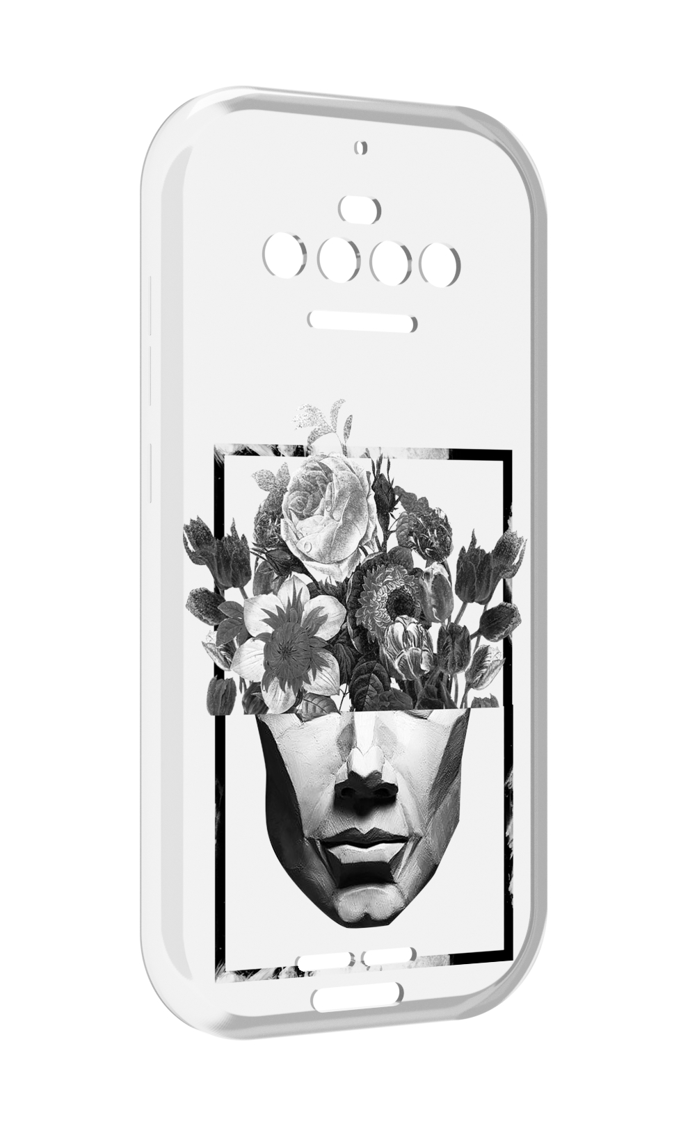 

Чехол MyPads черно белая ваза в абстракции для Oukitel F150 R2022, Прозрачный, Tocco