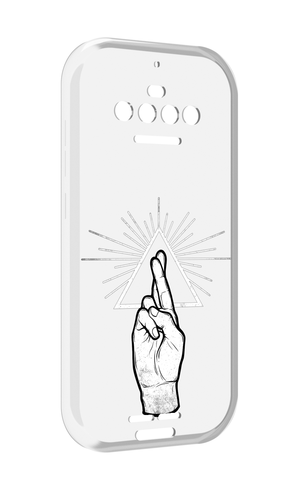 

Чехол MyPads черно белая рука для Oukitel F150 R2022, Прозрачный, Tocco