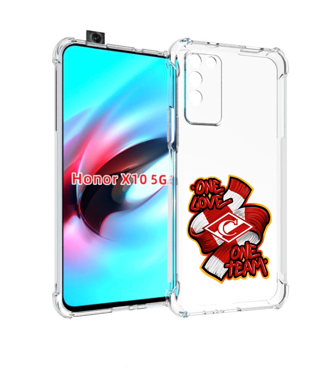

Чехол MyPads ФК спарак 1 любовь для Honor X10, Прозрачный, Tocco