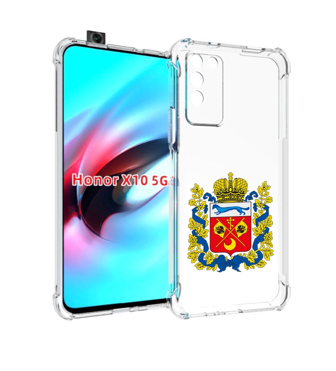 

Чехол MyPads герб-оренбургская-область для Honor X10, Прозрачный, Tocco