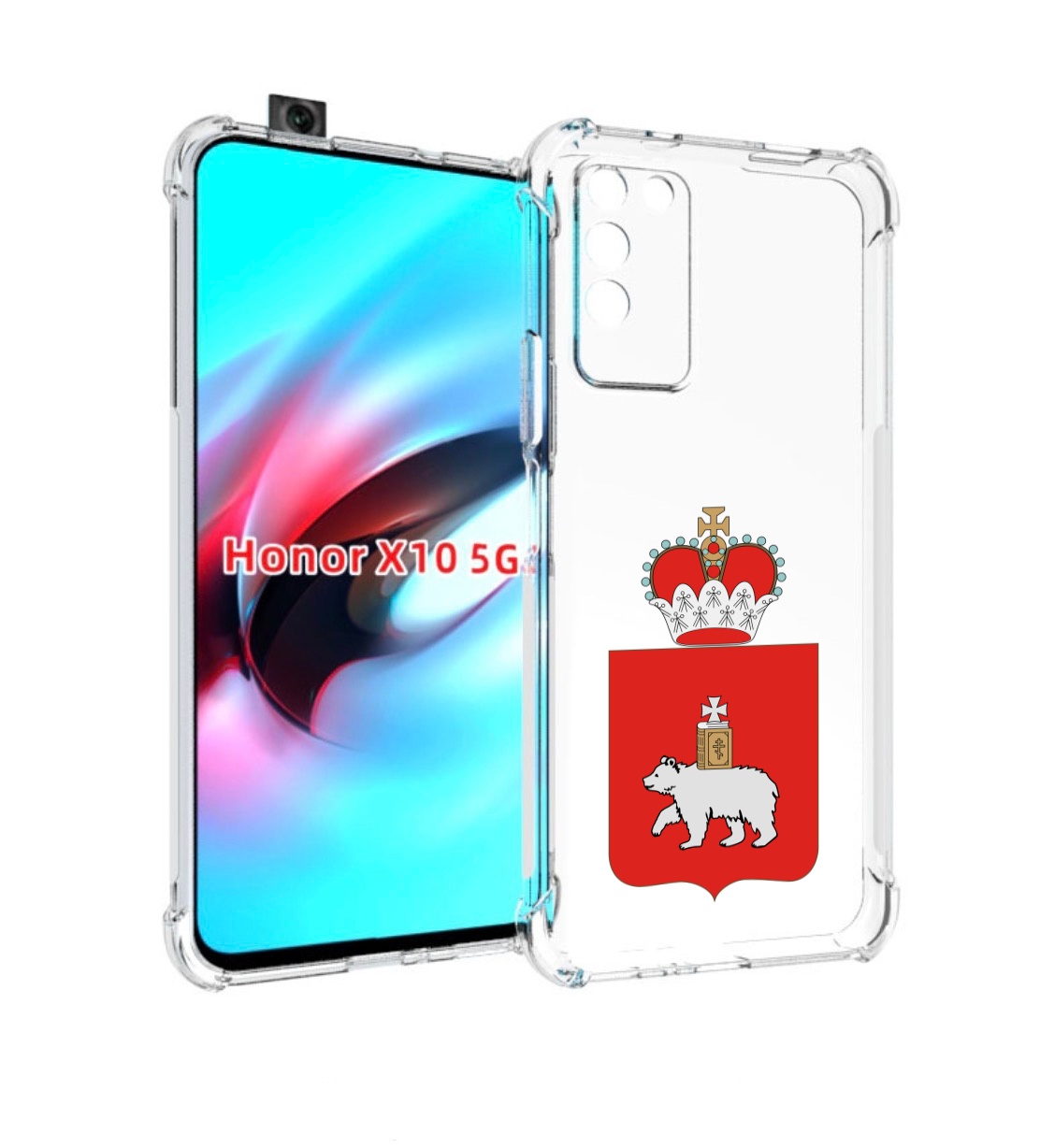 

Чехол MyPads герб-пермскии-краи для Honor X10, Прозрачный, Tocco