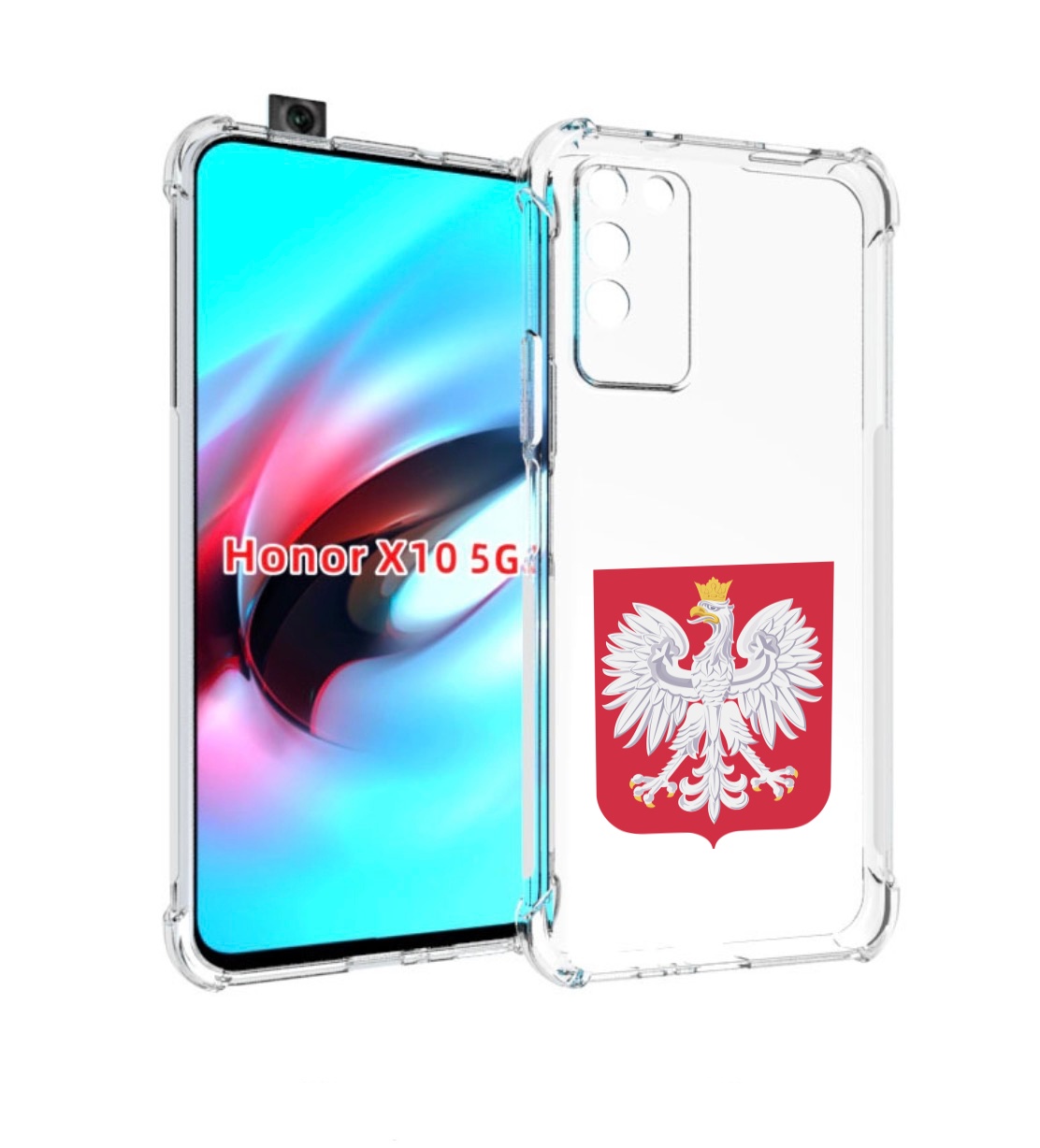 

Чехол MyPads герб-польши для Honor X10, Прозрачный, Tocco