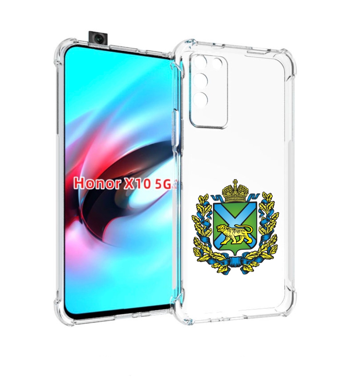 

Чехол MyPads герб-приморскии-краи для Honor X10, Прозрачный, Tocco