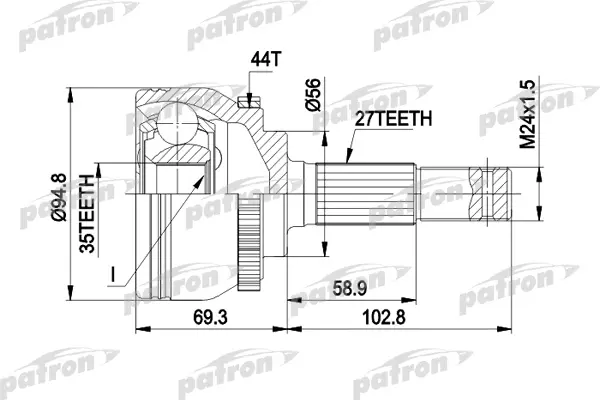 

Шрус PATRON PCV1445