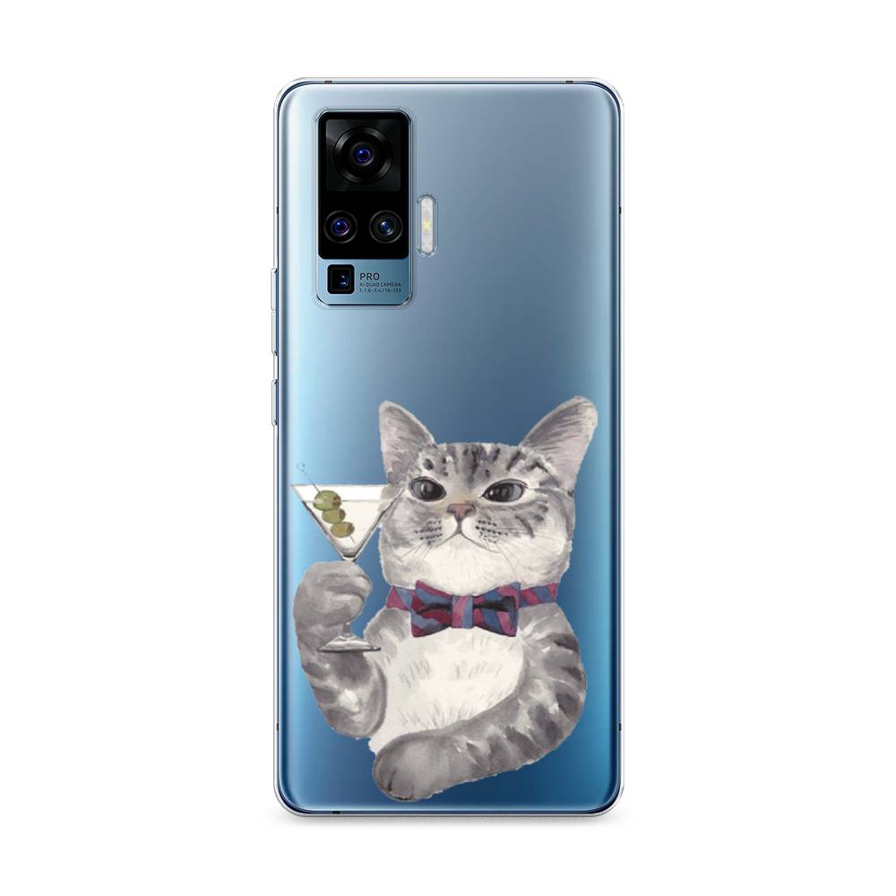 

Силиконовый чехол "Кот джентльмен" на Vivo X50 Pro, Кот джентльмен