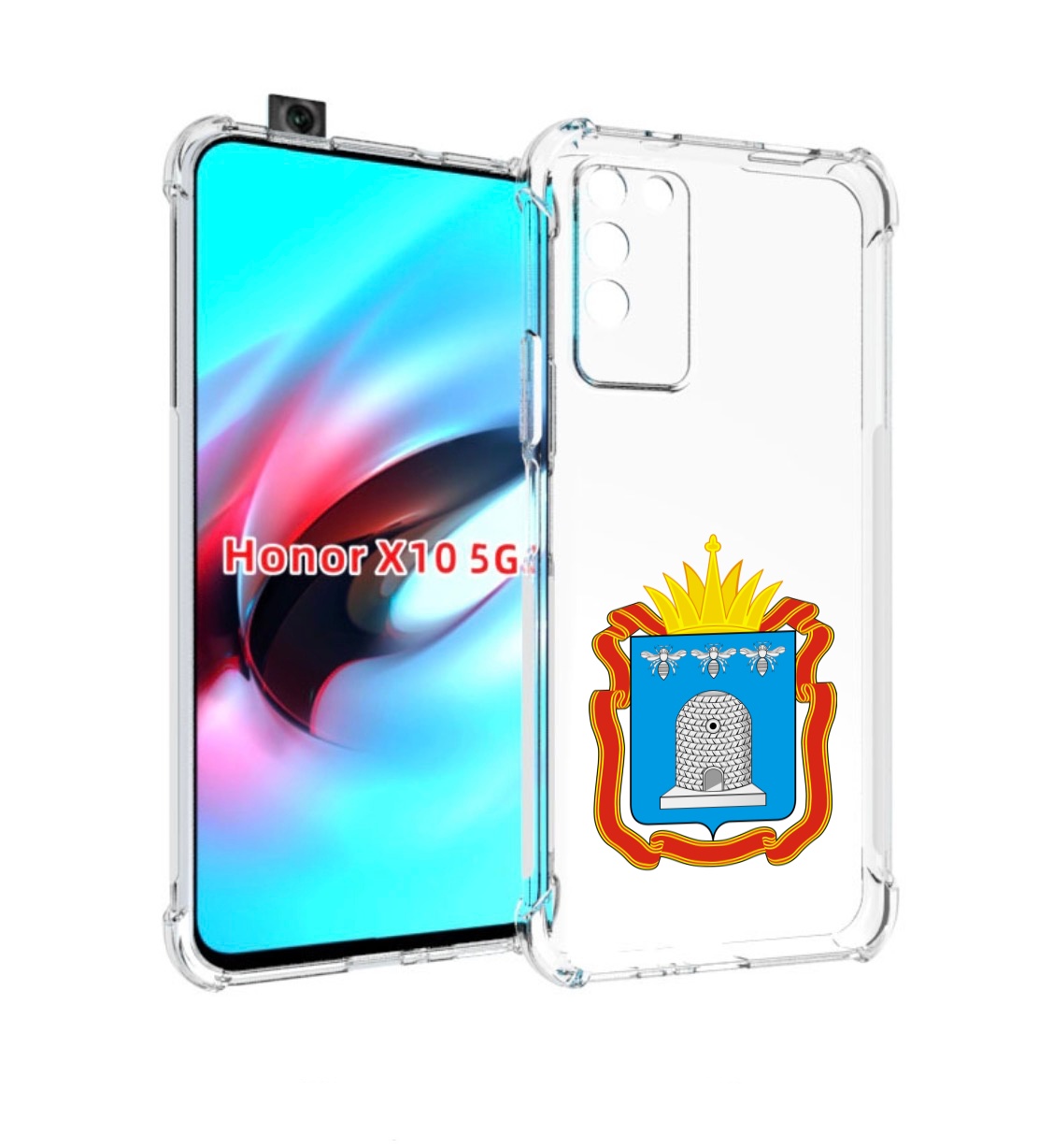

Чехол MyPads герб-тамбовская-область для Honor X10, Прозрачный, Tocco