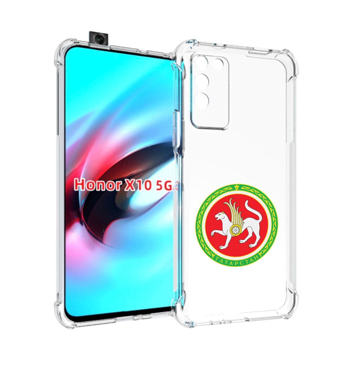 

Чехол MyPads герб-татарстан-казань для Honor X10, Прозрачный, Tocco