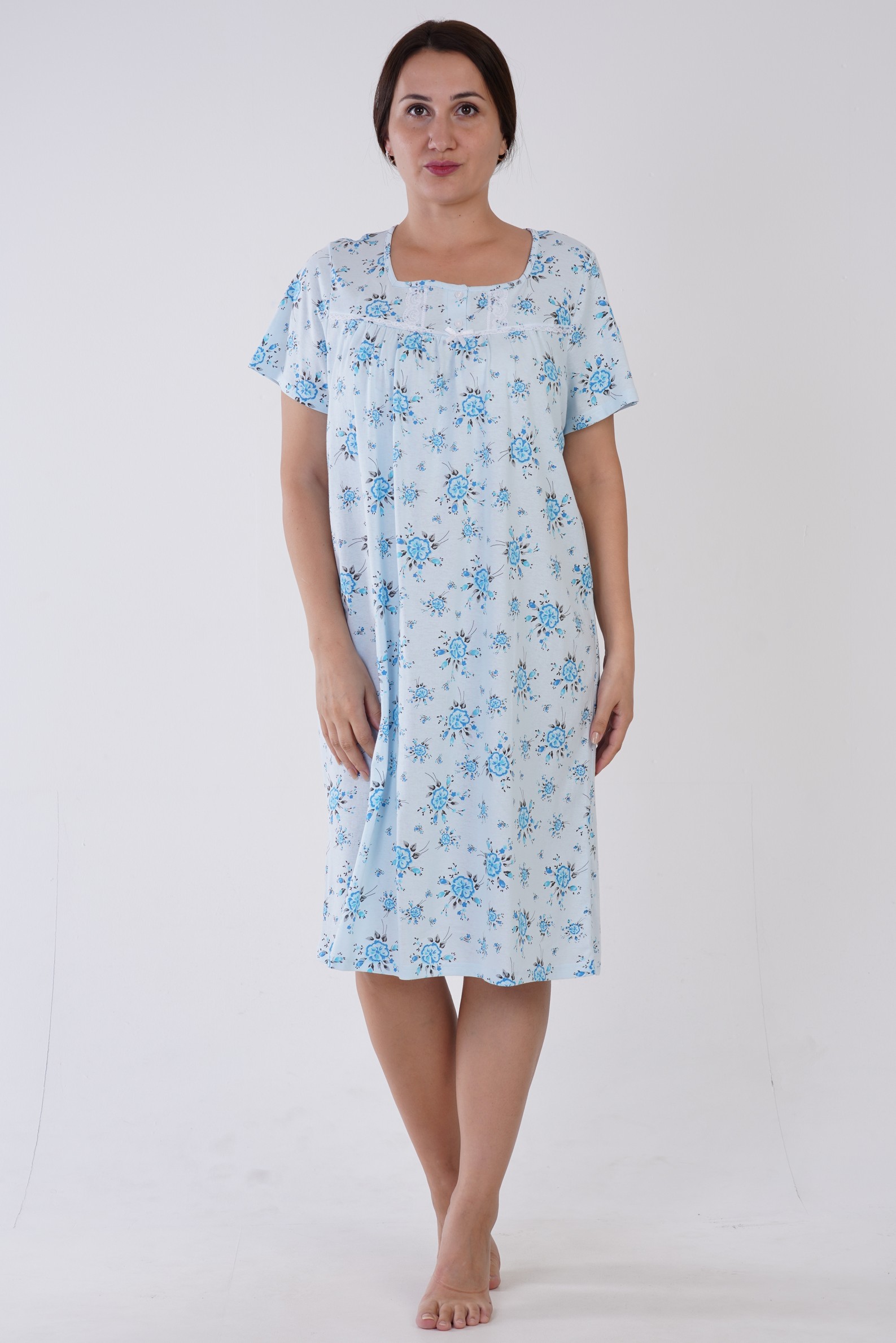 

Ночная сорочка женская VIENETTA 161390_0647 голубая 4XL, Голубой, 161390_0647