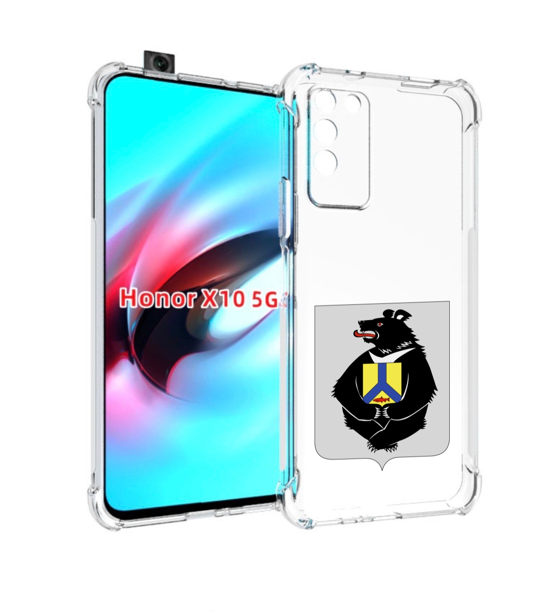 

Чехол MyPads герб-хабаровскии-краи для Honor X10, Прозрачный, Tocco