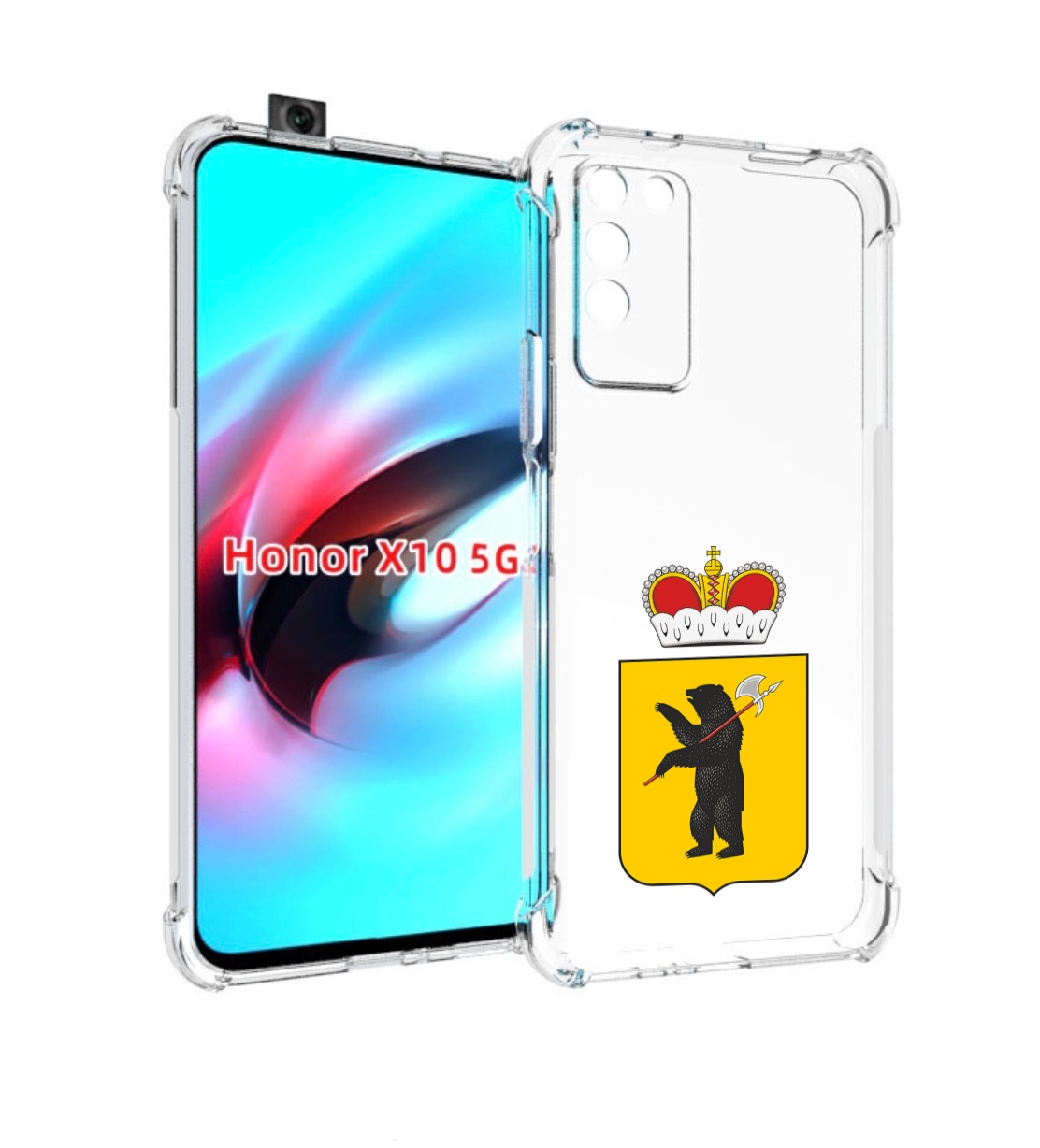 

Чехол MyPads герб-ярославская-область для Honor X10, Прозрачный, Tocco