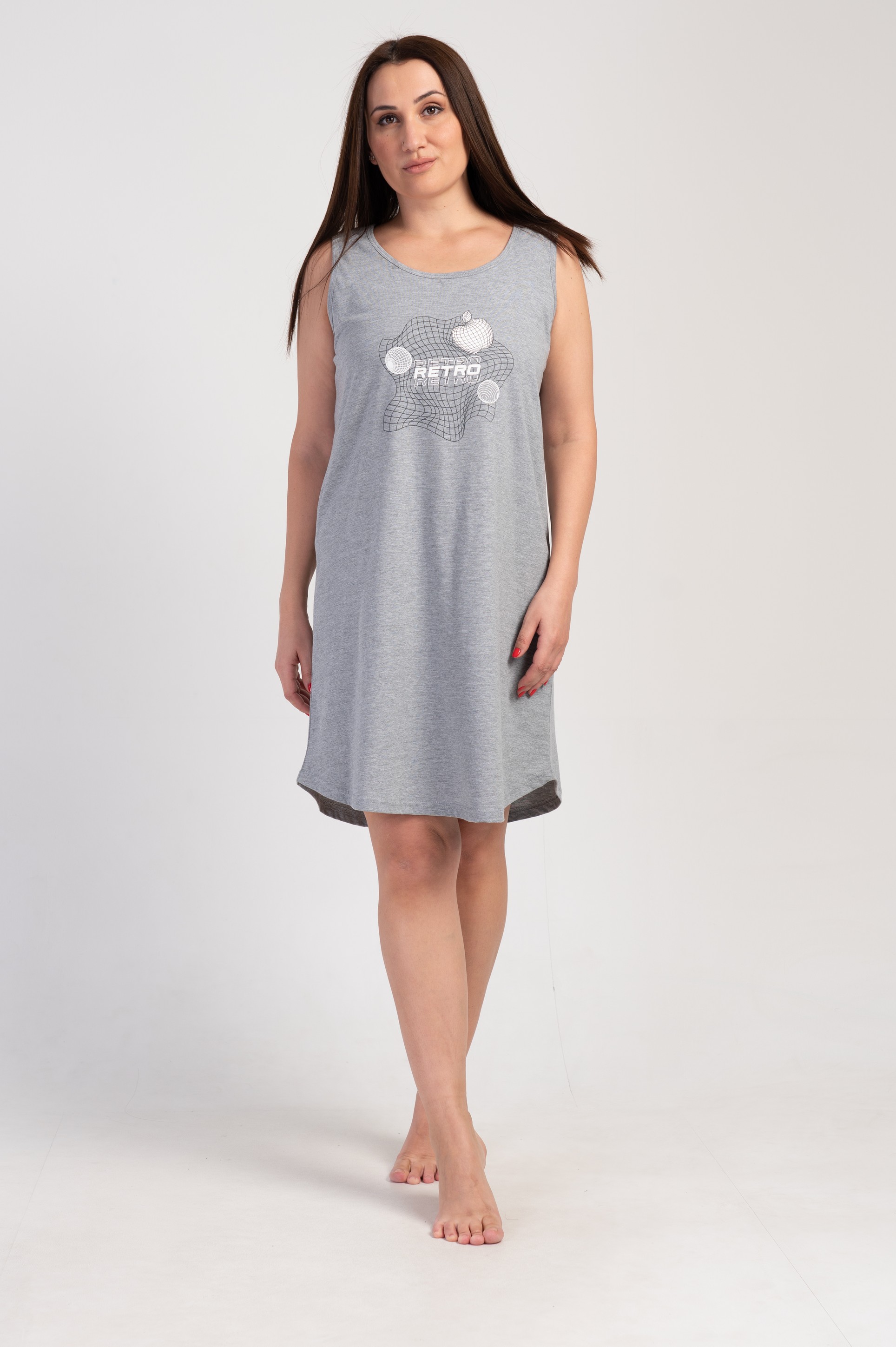 

Туника домашняя женская VIENETTA 311177_0000 серая 3XL, Серый, 311177_0000
