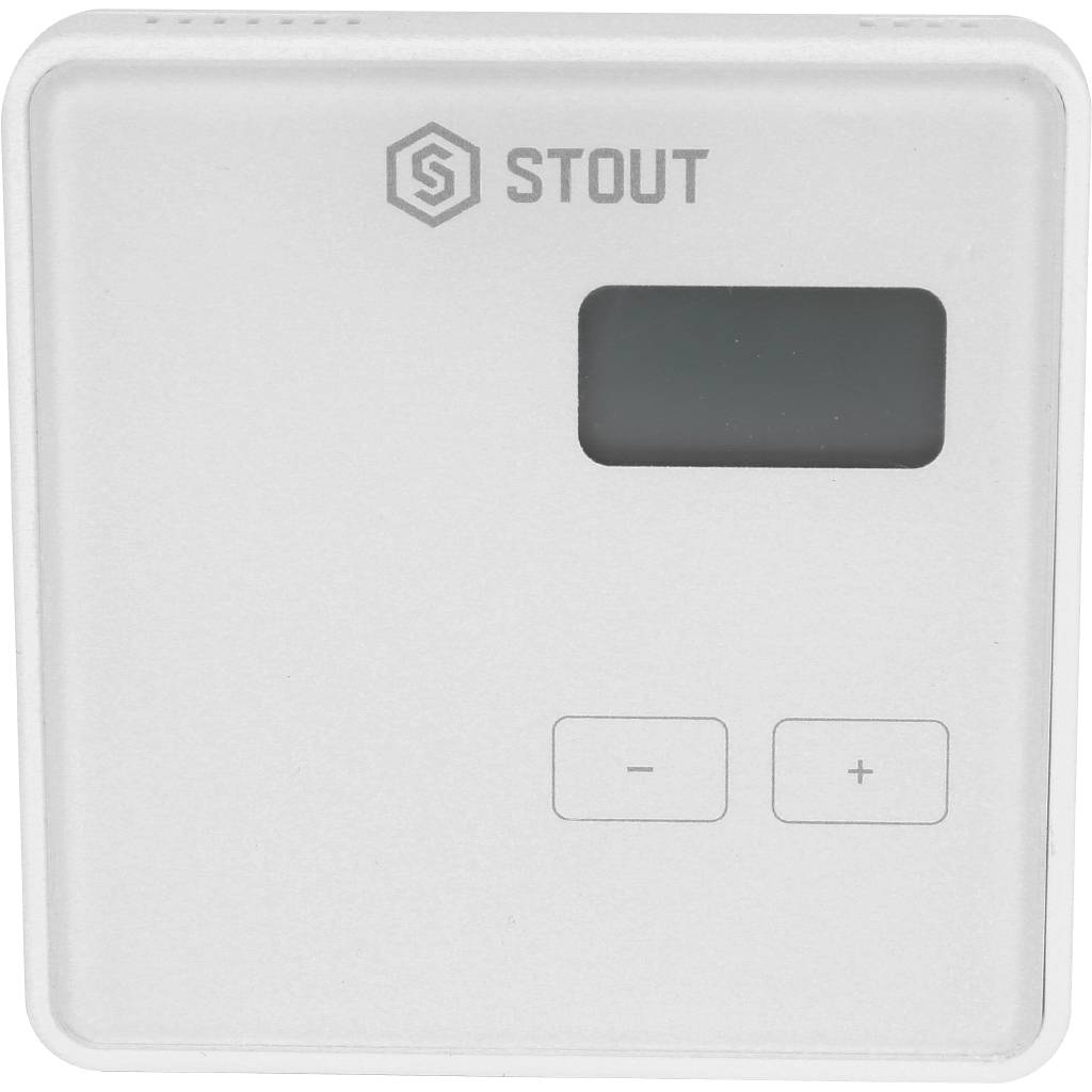 

STE-0101-029421 STOUT Беспроводной комнатный двухпозиционный регулятор ST-294v2, белый