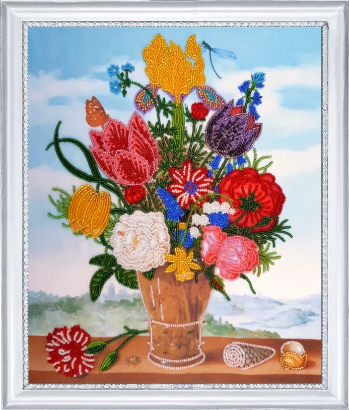 

Набор для вышивания Butterfly 178 Букет на балконепо мотивам А. Боссхерта