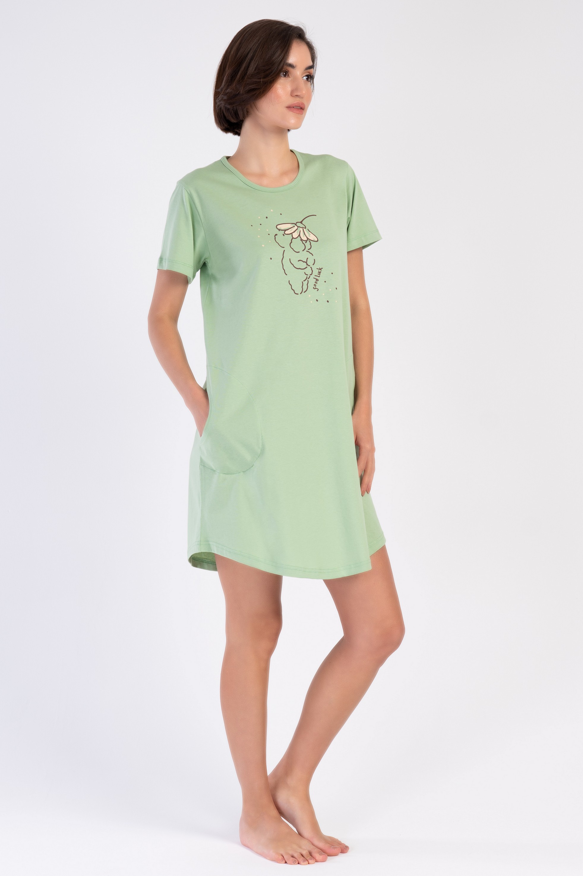 

Туника домашняя женская VIENETTA 312026_0000 зеленая XL, Зеленый, 312026_0000