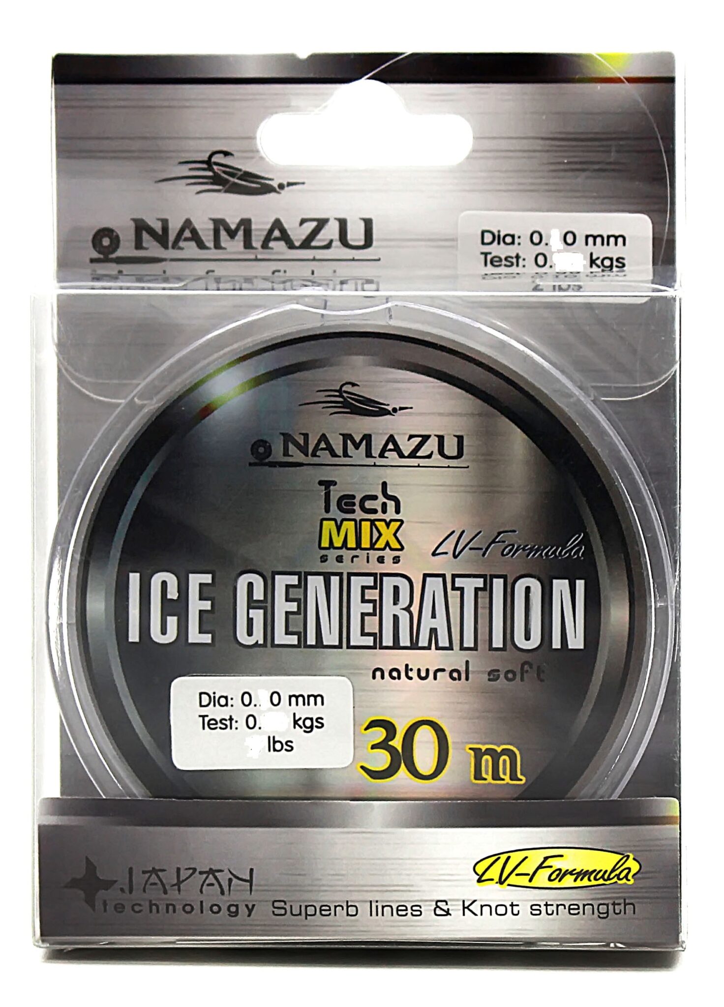 Леска монофильная Namazu Ice Generation 0,08 мм, 30 м, 0,44 кг, прозрачный