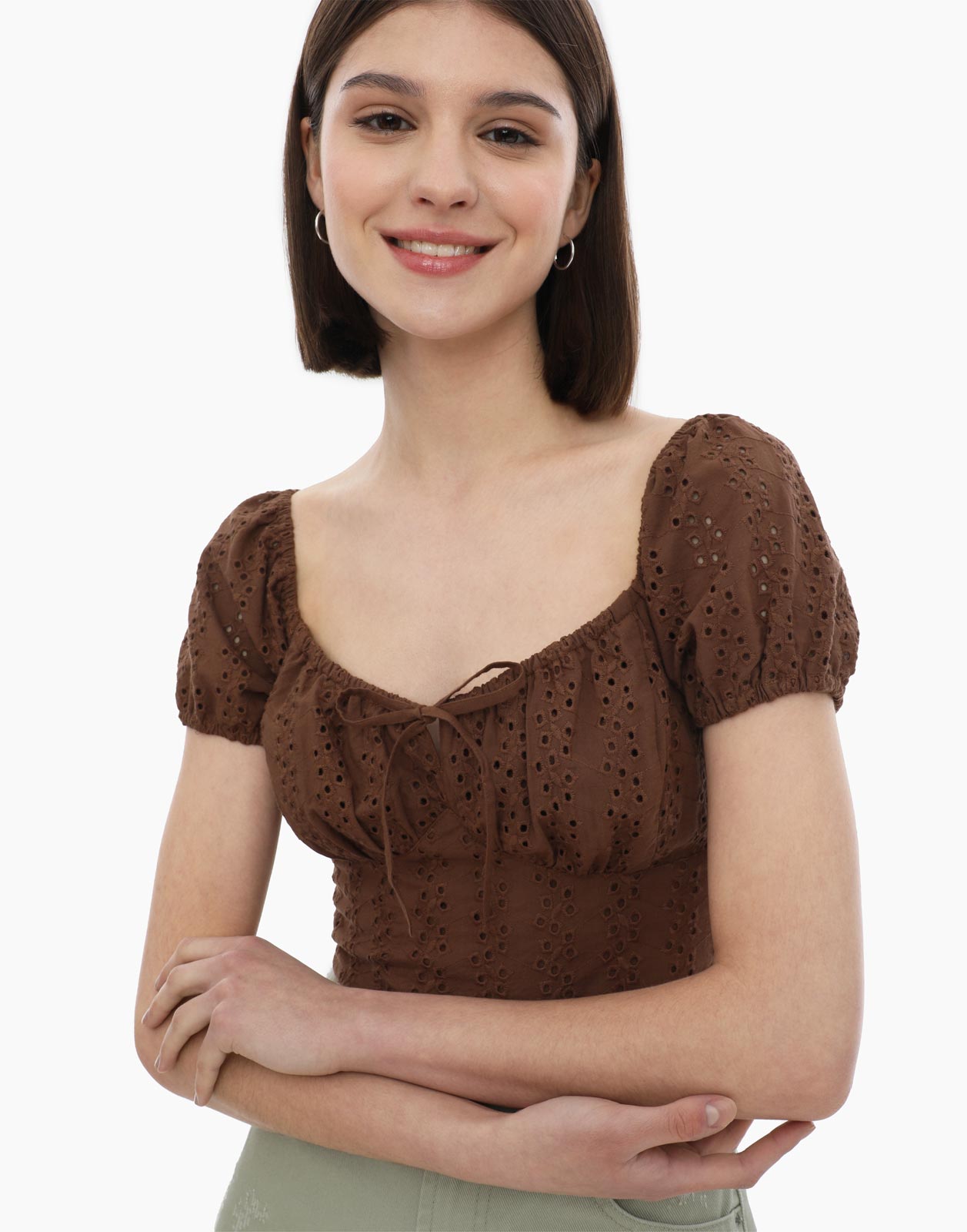 

Топ женский Gloria Jeans GWT002939 коричневый S, GWT002939