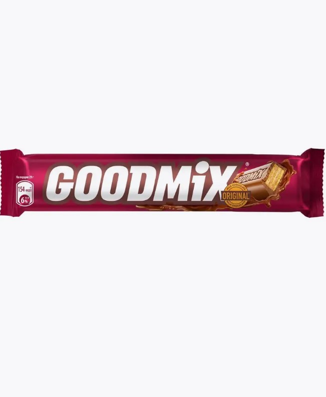 Батончик Goodmix Original молочный, с хрустящей вафлей, 42x29 г