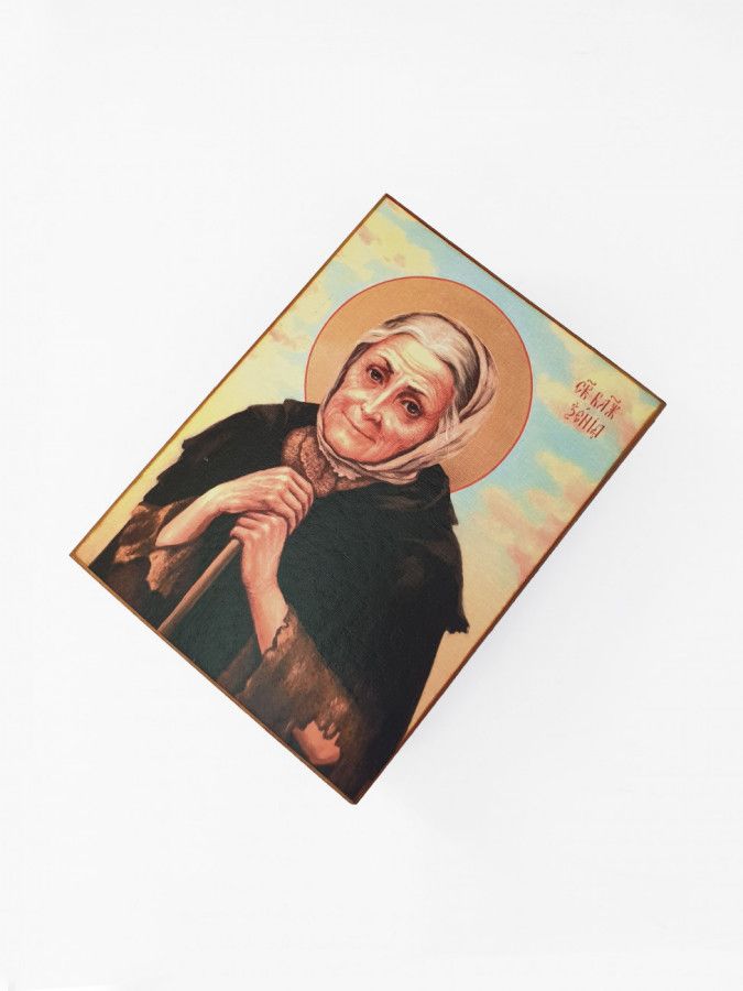 

Икона Ксения Петербургская, под старину, 10х13 см