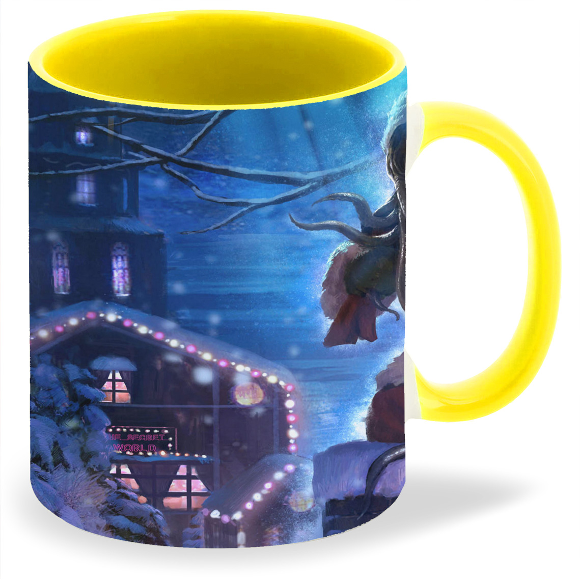 

Кружка CoolPodarok happy holidays from funcom Санта Осьминог