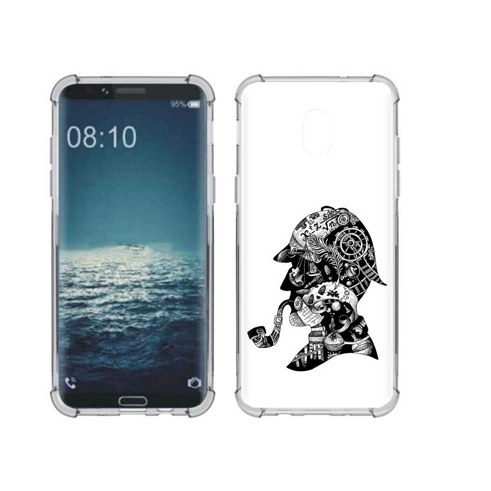 

Чехол MyPads Tocco для Samsung Galaxy J3 мужчина с трубкой абстракция (PT226926.574.488), Прозрачный, Tocco