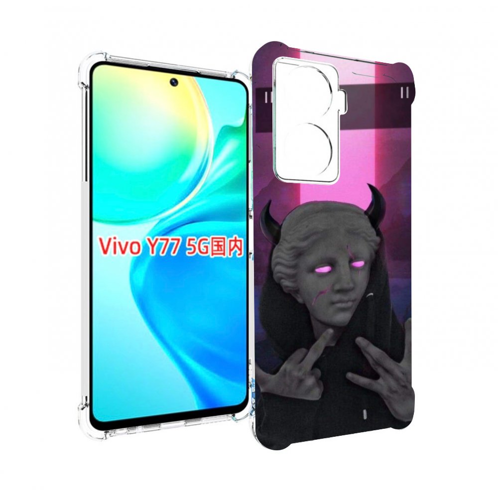 

Чехол MyPads глитч-статуя для Vivo Y77 5G, Прозрачный, Tocco