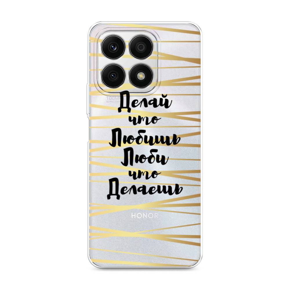 

Чехол Awog на Honor X8A "Делай что любишь", Золотистый;черный, 6120750-7