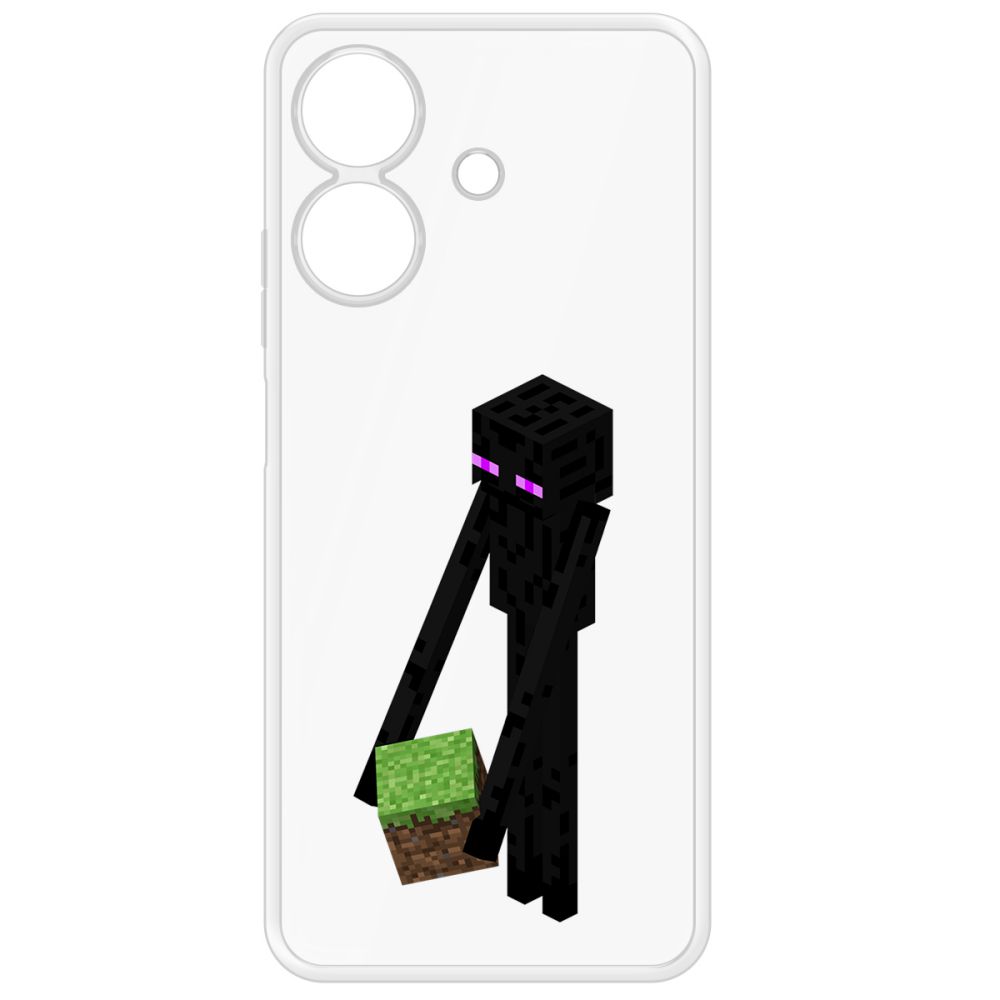 

Чехол-накладка Krutoff Clear Case Minecraft-Эндермен для Realme Note 60, Прозрачный
