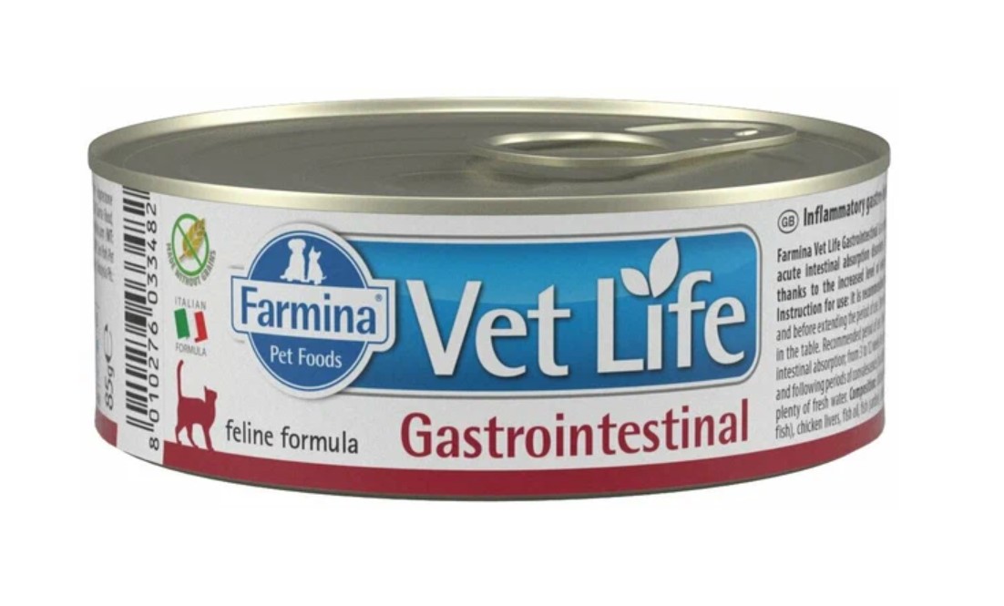 

Корм влажный Farmina Vet Life для взрослых кошек, при заболеваниях ЖКТ, 12x85 г