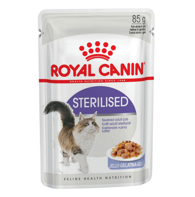 Корм влажный Royal Canin Sterilised мясо в желе, 28x85 г