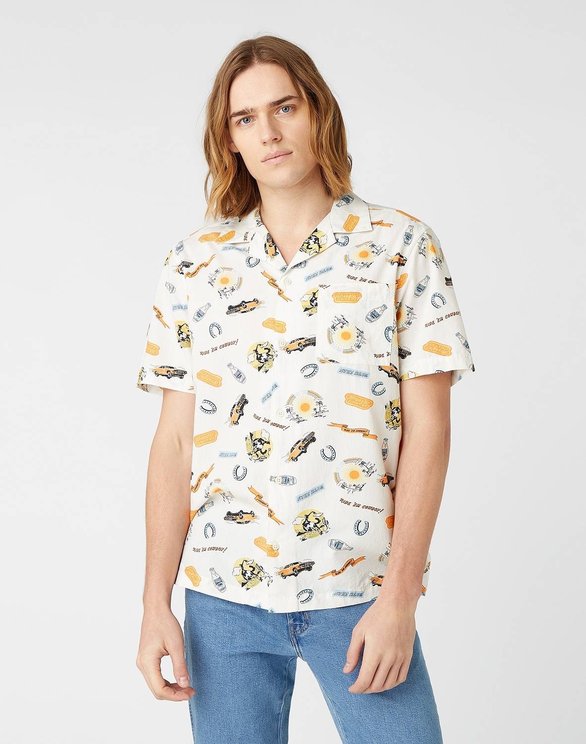 

Рубашка мужская Wrangler W5J3TUXME белая L, W5J3TUXME