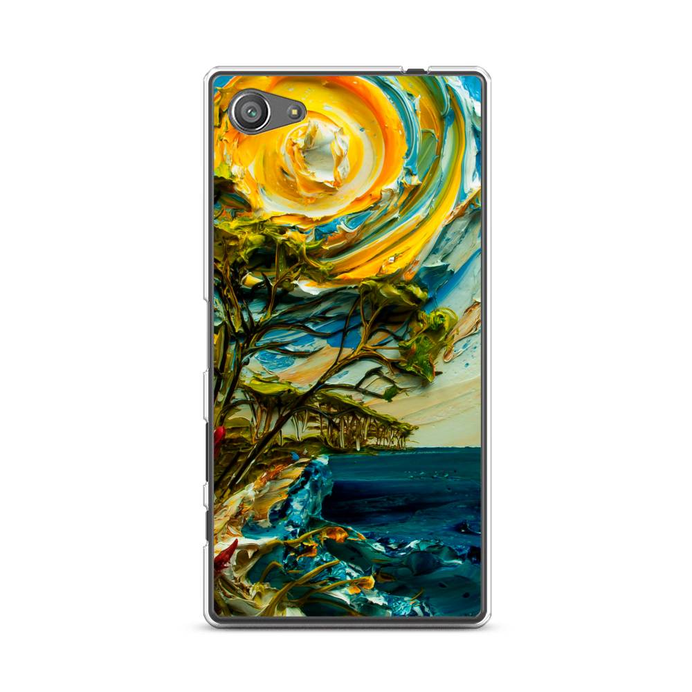 

Чехол для Sony Xperia Z5 compact "Солнце живопись", Желтый;синий, 52250-4