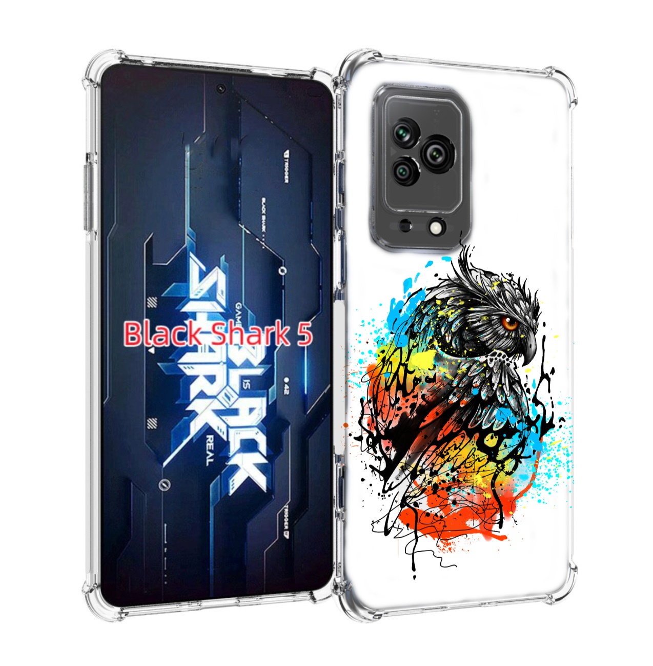 

Чехол MyPads Творческая сова для Xiaomi Black Shark 5, Прозрачный, Tocco
