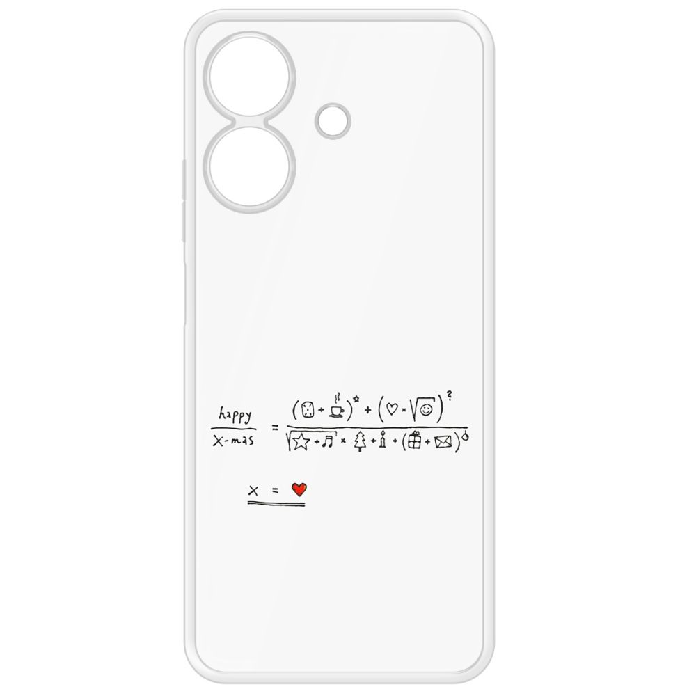 

Чехол-накладка Krutoff Clear Case Праздничная формула для Realme Note 60, Прозрачный